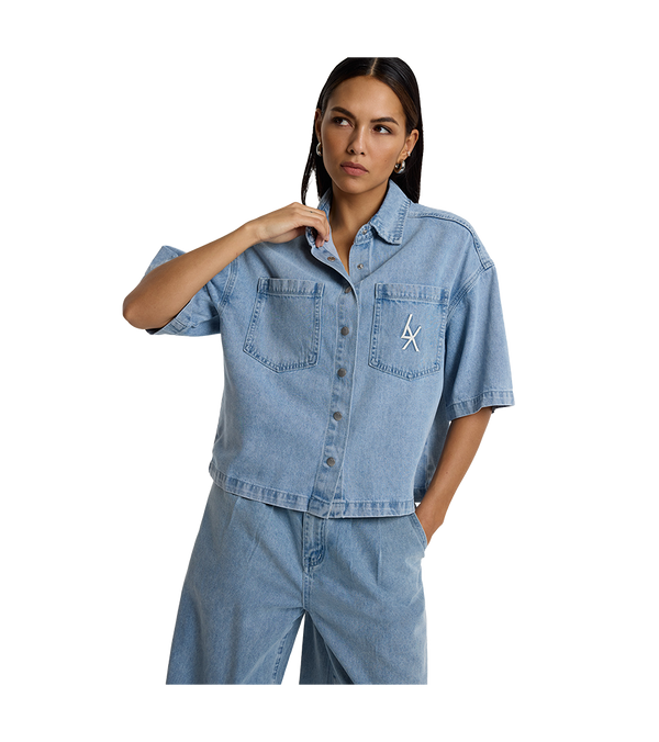 Alix The Label Denim Blouse
