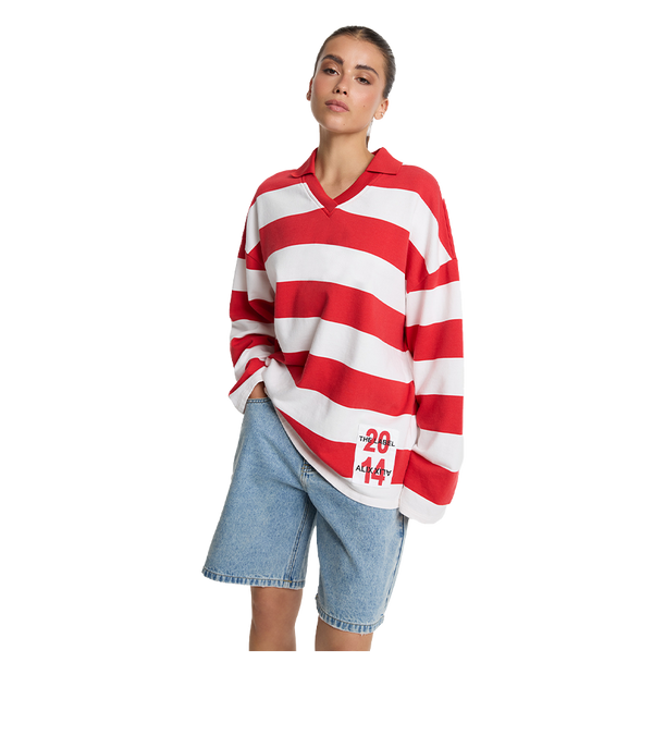 Alix The Label Stripe Polo