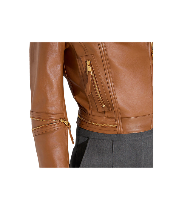 Elisabetta Franchi Leren Bikerjack