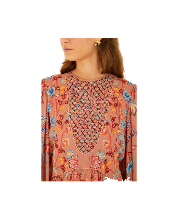 Farm Rio Mocha Boho Jurk