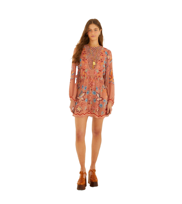 Farm Rio Mocha Boho Jurk