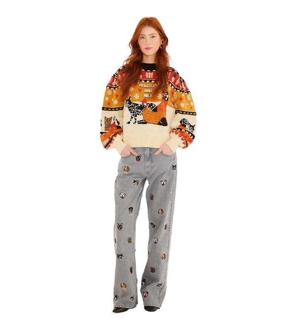 Farm Rio Cats And Dogs Jeans