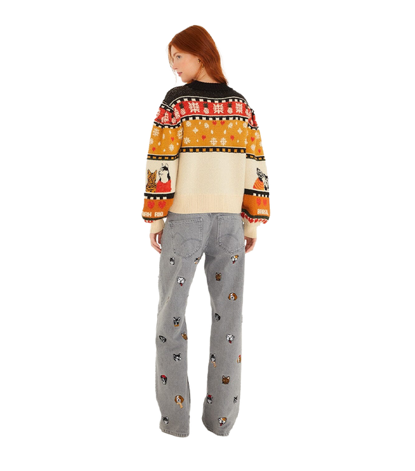 Farm Rio Cats And Dogs Jeans