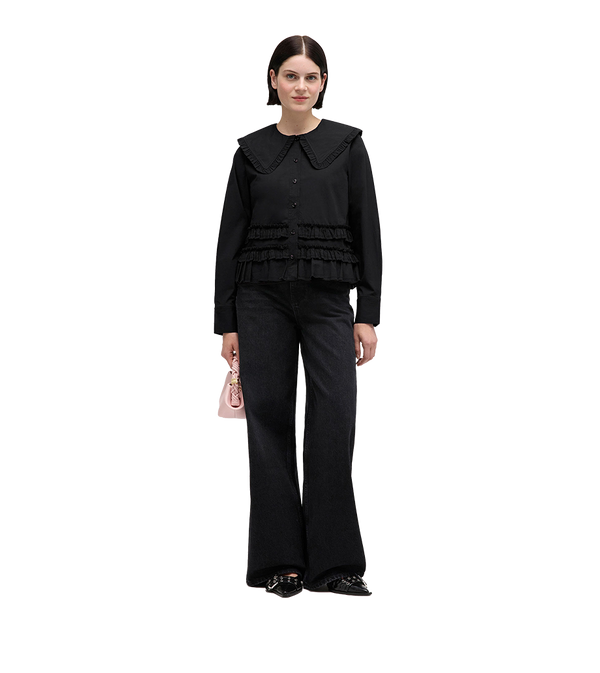Ganni Ruffle Blouse