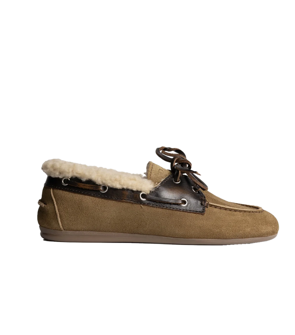 Posa Boat Loafer Brushed Fur