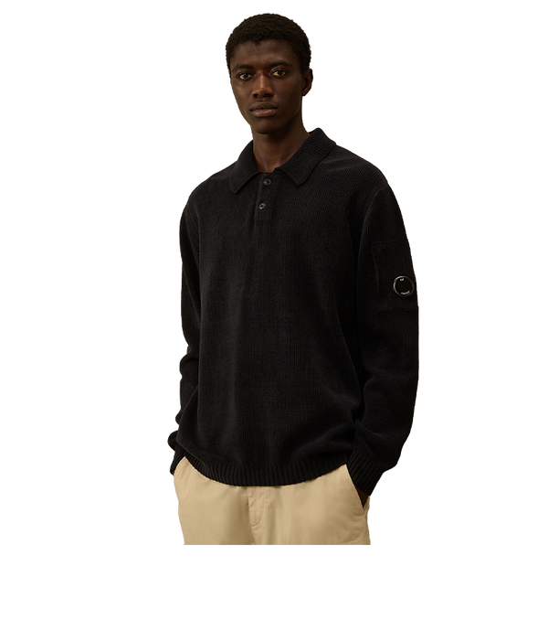 C.P. Company Cotton Chenille Polo Sweater