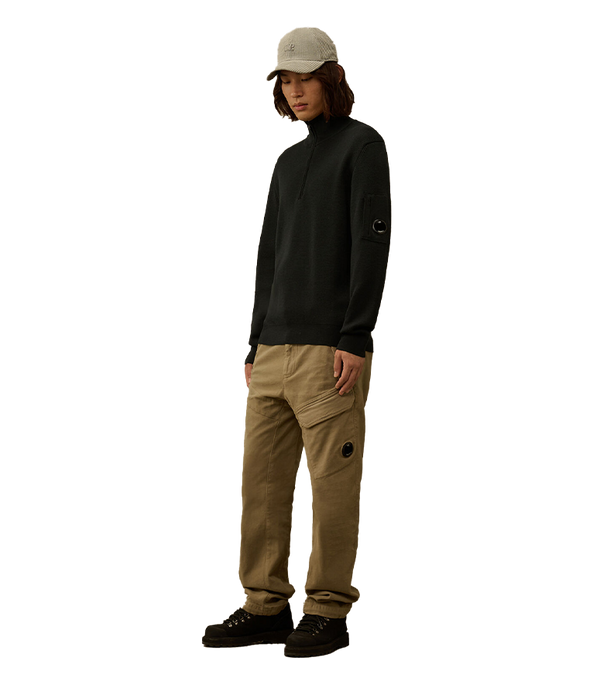 C.P. Company Re-Wool Half Zip Lens Sweater