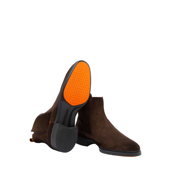 Santoni Suede Chelsea Boot