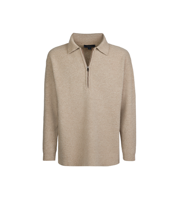 Sease Felted Half Zip Polo