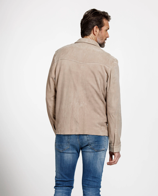 Alter Ego Suede Overshirt - Taupe